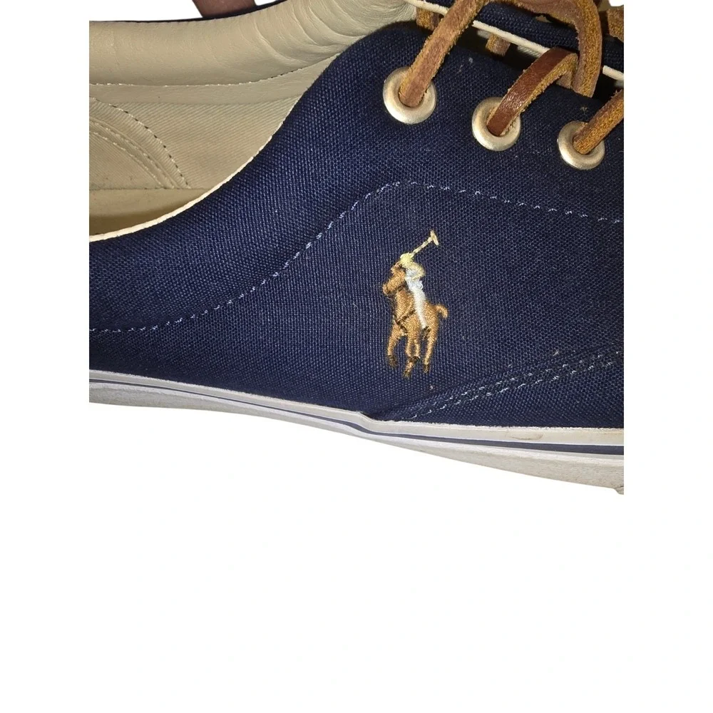 Polo Ralph Lauren Mens Keaton Shoes Size 11.5 Pony Navy Casual Sneakers